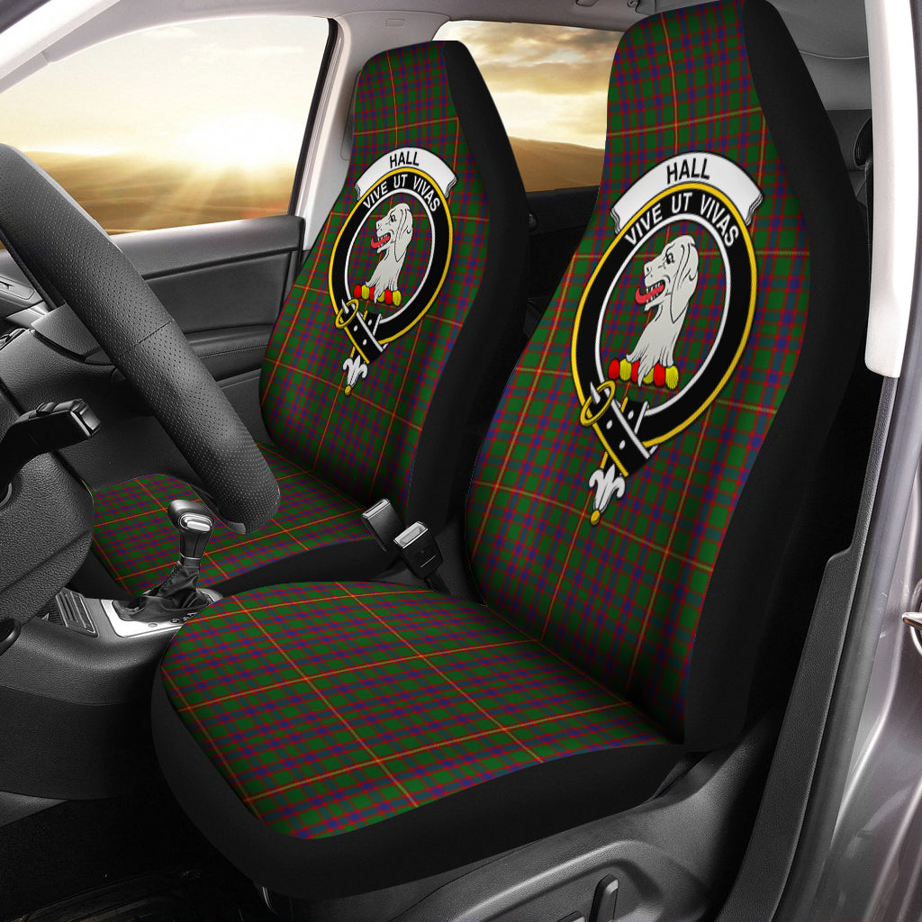 Hall Tartan Car Seat Cover with Family Crest One Size - Tartanvibesclothing