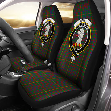 Hall Tartan Car Seat Cover with Family Crest