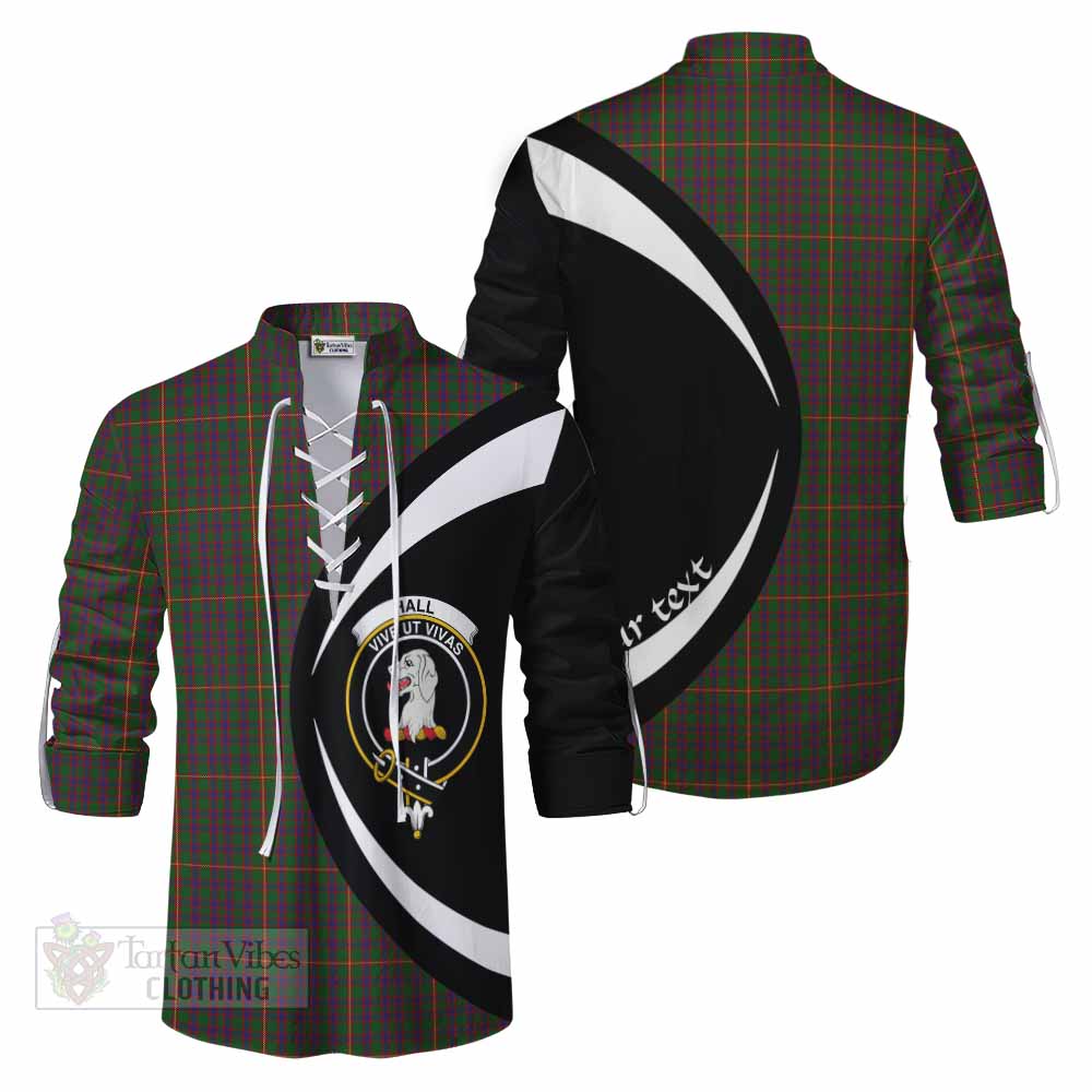 Tartan Vibes Clothing Hall Tartan Ghillie Kilt Shirt with Family Crest Circle Style
