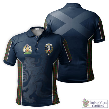 Hall Tartan Men's Polo Shirt with Family Crest and Lion Rampant Vibes Sport Style