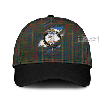 Hall Tartan Classic Cap with Family Crest In Me Style