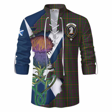 Tartan Vibes Clothing Hall Tartan Family Crest Ghillie Kilt Shirt Scottish Thistle Celtic Inspired