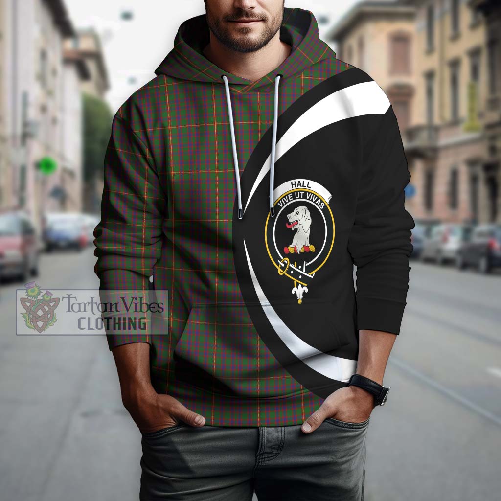 Tartan Vibes Clothing Hall Tartan Hoodie with Family Crest Circle Style