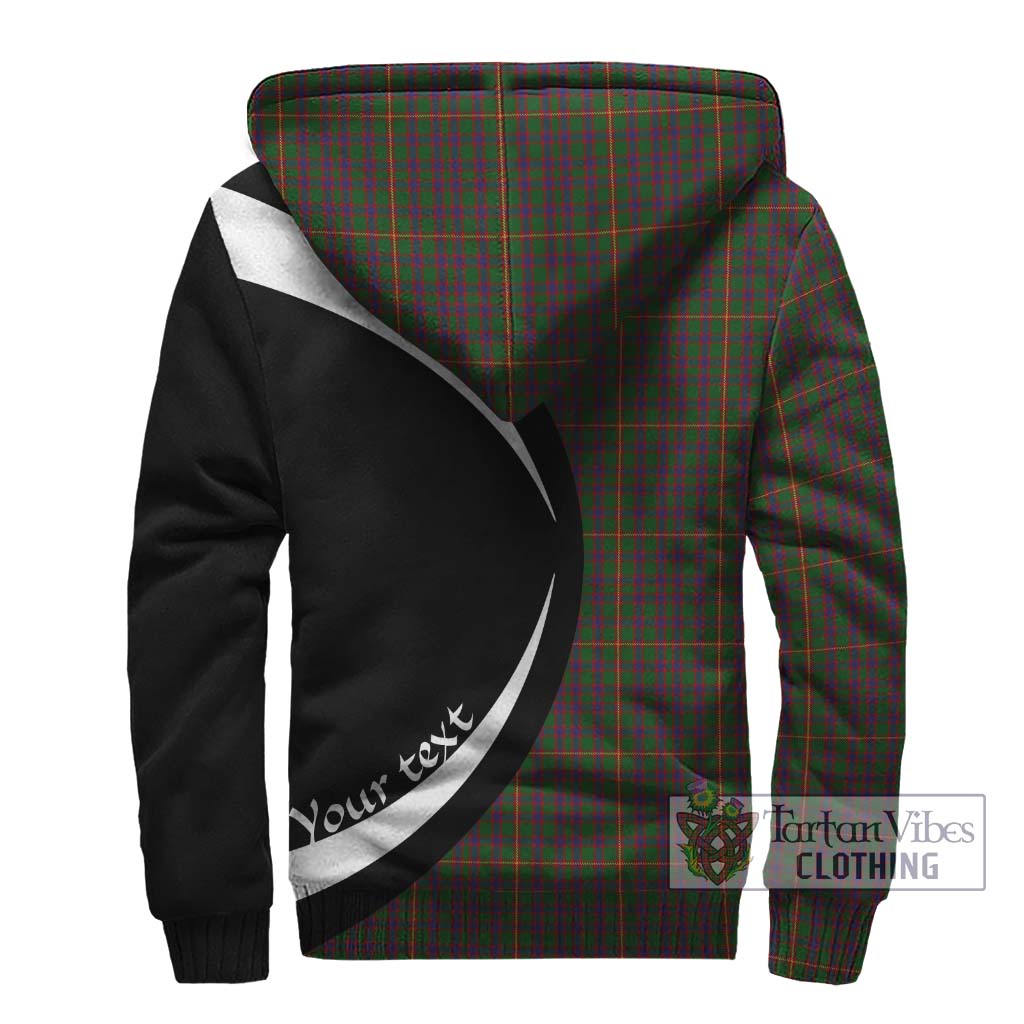 Hall Tartan Sherpa Hoodie with Family Crest Circle Style - Tartan Vibes Clothing