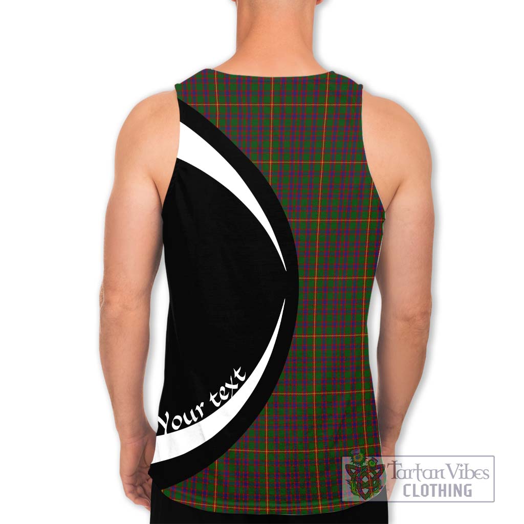 Hall Tartan Men's Tank Top with Family Crest Circle Style - Tartan Vibes Clothing