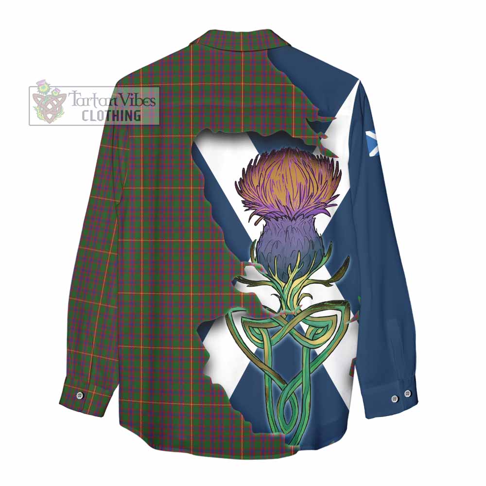 Tartan Vibes Clothing Hall Tartan Family Crest Women's Casual Shirt Scottish Thistle Celtic Inspired
