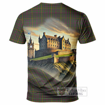 Tartan Vibes Clothing Hall Tartan Family Crest T-Shirt with Scottish Ancient Castle Stype