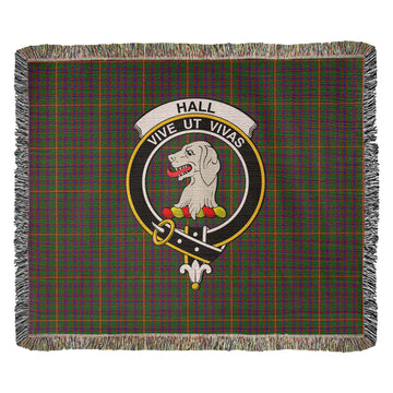 Hall Tartan Woven Blanket with Family Crest