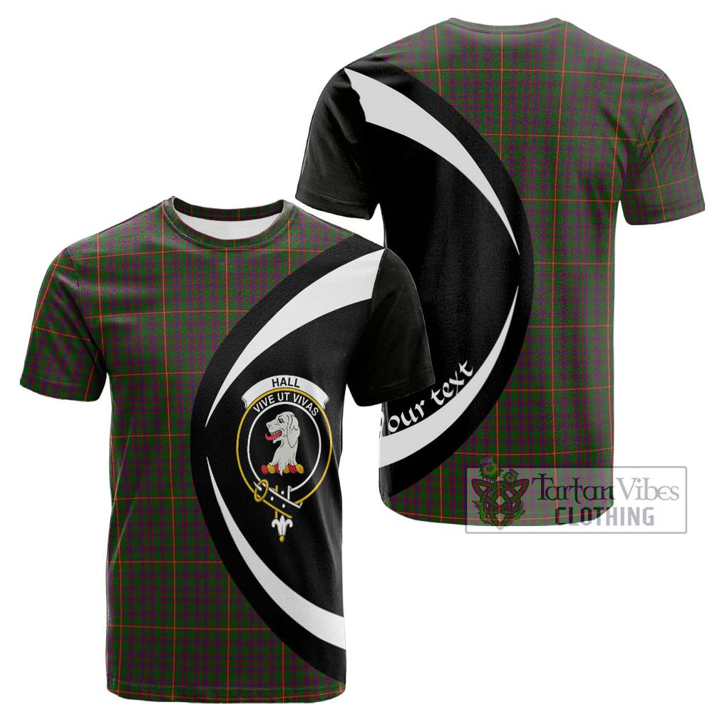 Tartan Vibes Clothing Hall Tartan Cotton T-shirt with Family Crest Circle Style