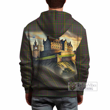 Tartan Vibes Clothing Hall Tartan Family Crest Hoodie with Scottish Ancient Castle Style