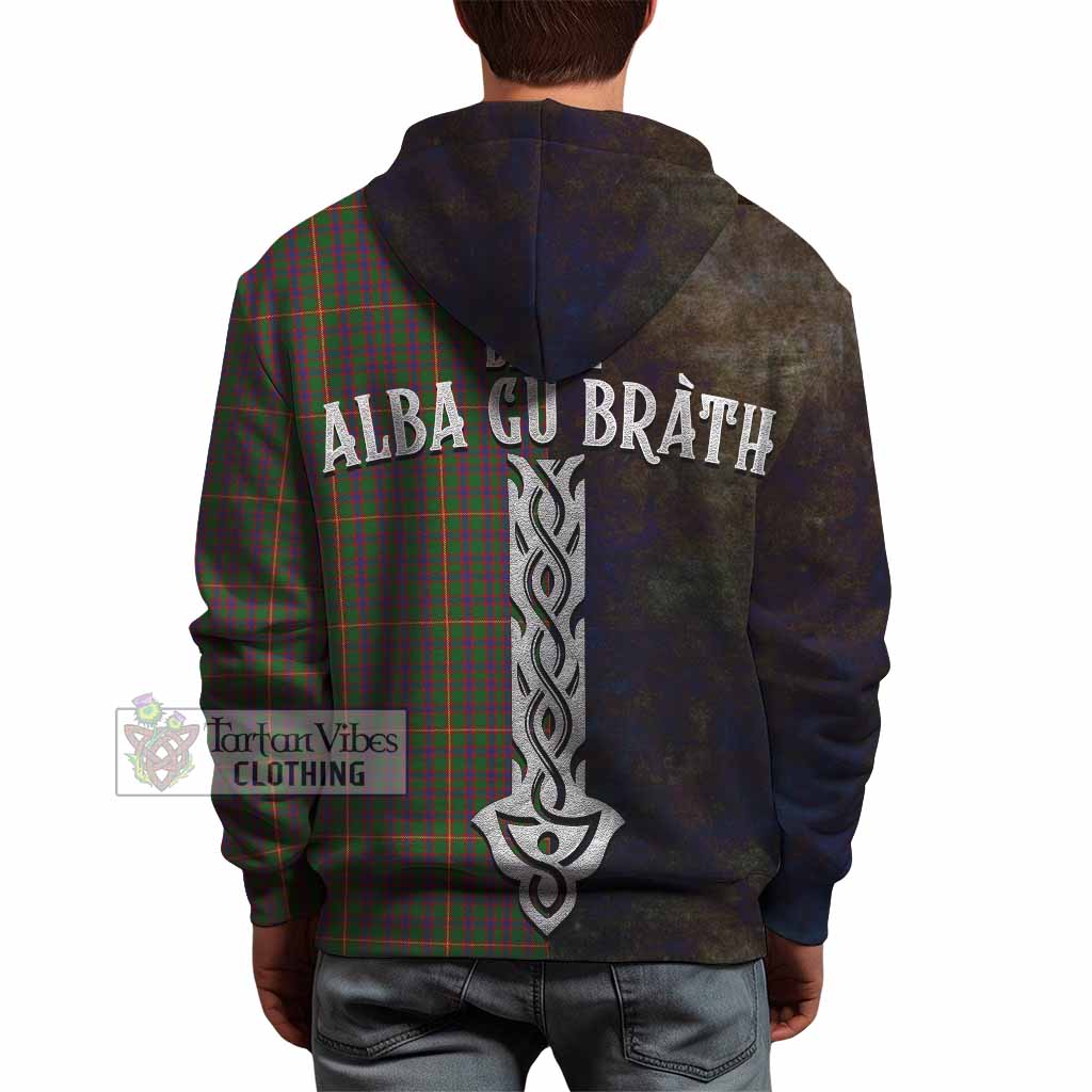 Tartan Vibes Clothing Hall Tartan Family Crest Hoodie Alba Gu Brath Be Brave Lion Ancient Style
