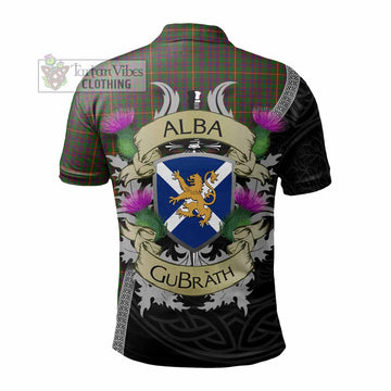 Hall Tartan Family Crest Polo Shirt Lion Rampant Royal Thistle Shield Celtic Inspired