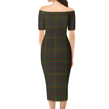 Hall Tartan Off Shoulder Lady Dress - Tartanvibesclothing