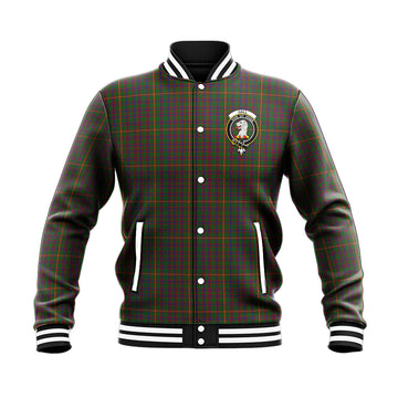 Hall Tartan Baseball Jacket with Family Crest