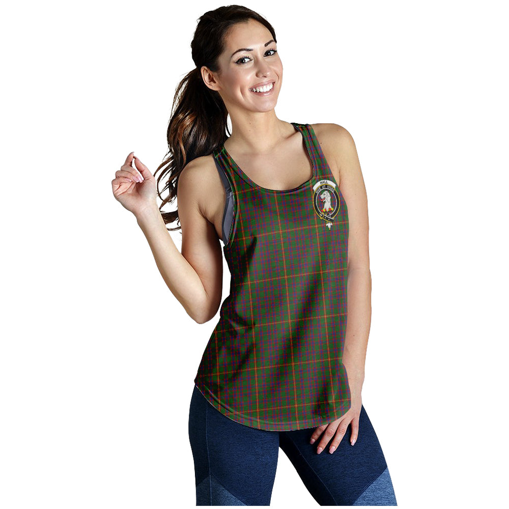 hall-tartan-women-racerback-tanks-with-family-crest
