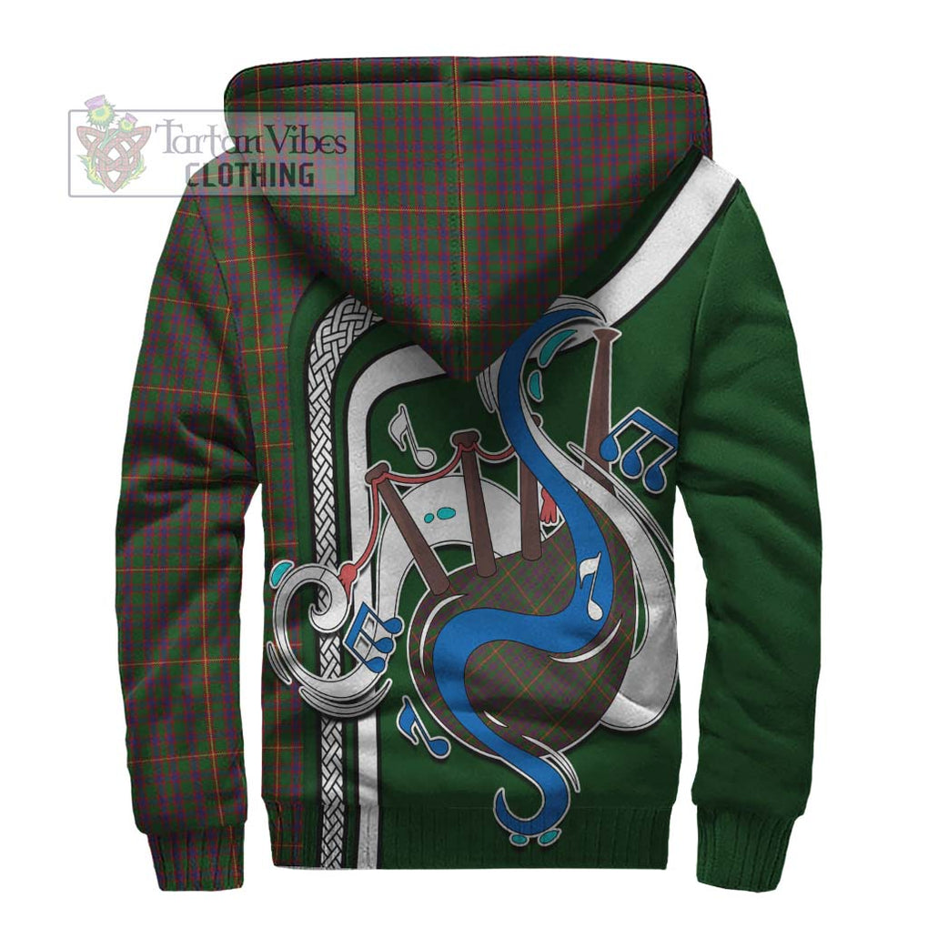 Hall Tartan Sherpa Hoodie with Epic Bagpipe Style - Tartanvibesclothing Shop