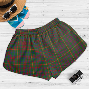 Hall Tartan Womens Shorts with Family Crest