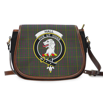 Hall Tartan Saddle Bag with Family Crest