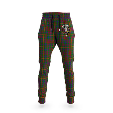 Hall Tartan Joggers Pants with Family Crest