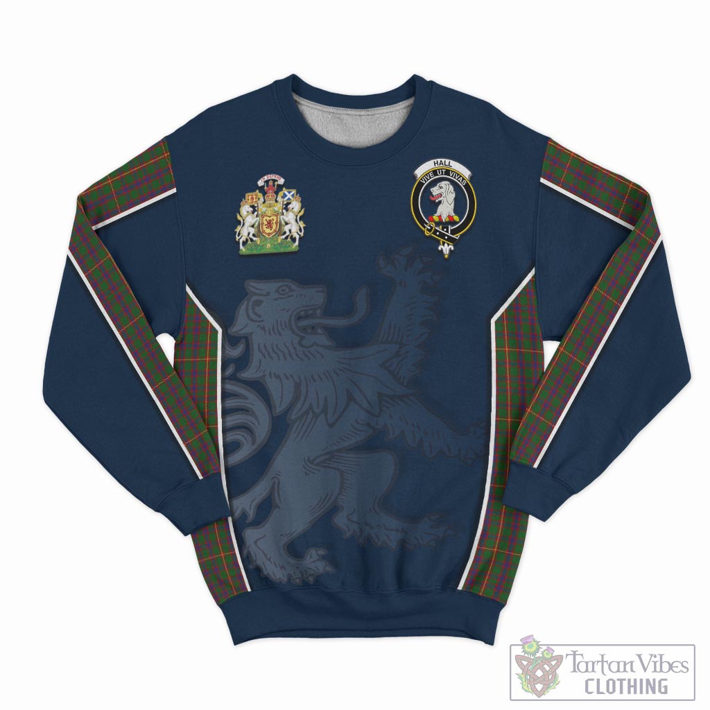 Tartan Vibes Clothing Hall Tartan Sweater with Family Crest and Lion Rampant Vibes Sport Style