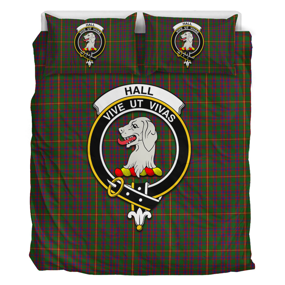 Hall Tartan Bedding Set with Family Crest - Tartan Vibes Clothing