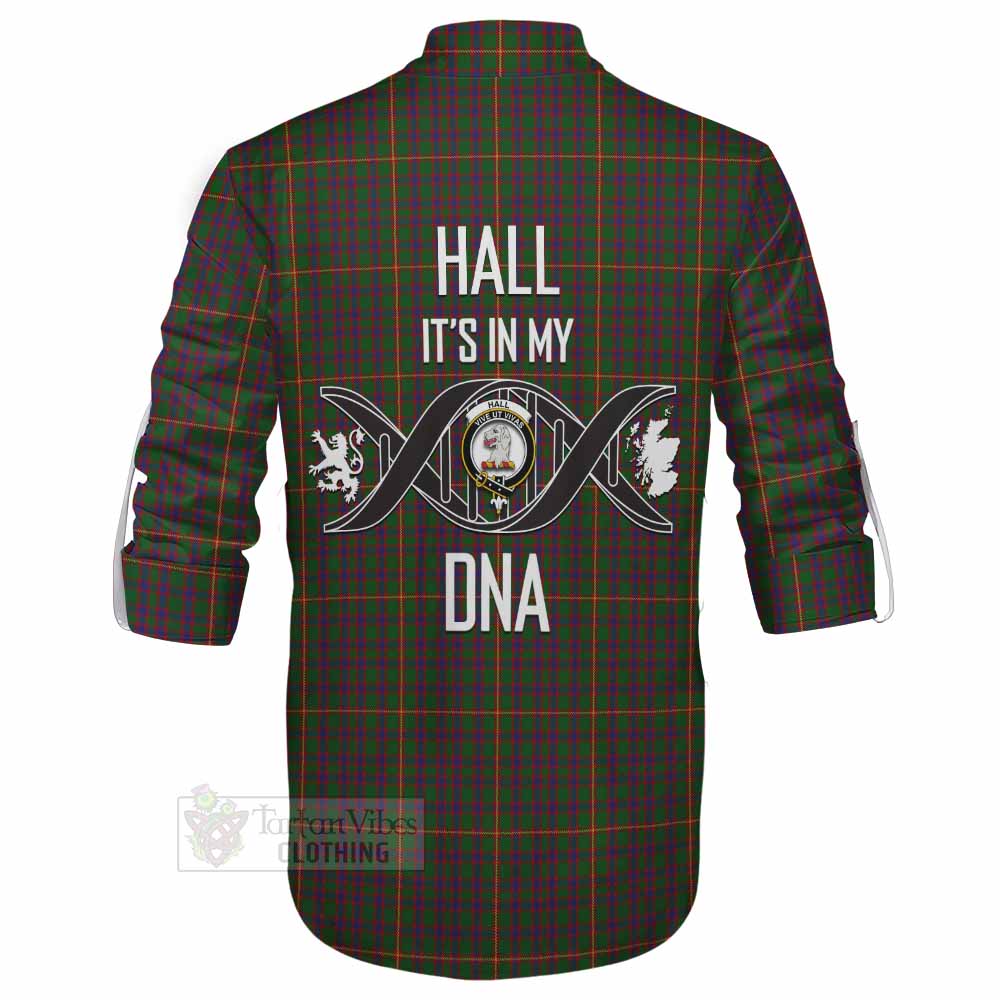 Tartan Vibes Clothing Hall Tartan Ghillie Kilt Shirt with Family Crest DNA In Me Style