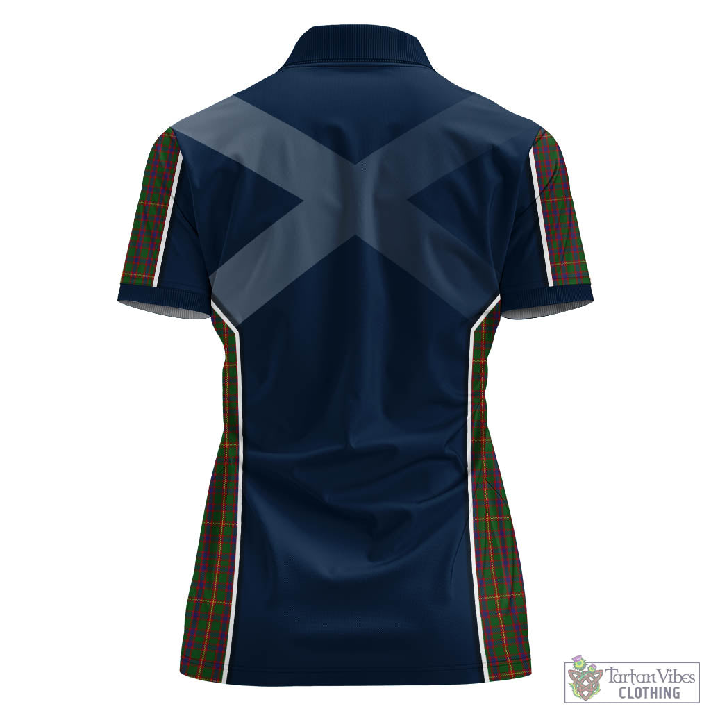 Tartan Vibes Clothing Hall Tartan Women's Polo Shirt with Family Crest and Scottish Thistle Vibes Sport Style