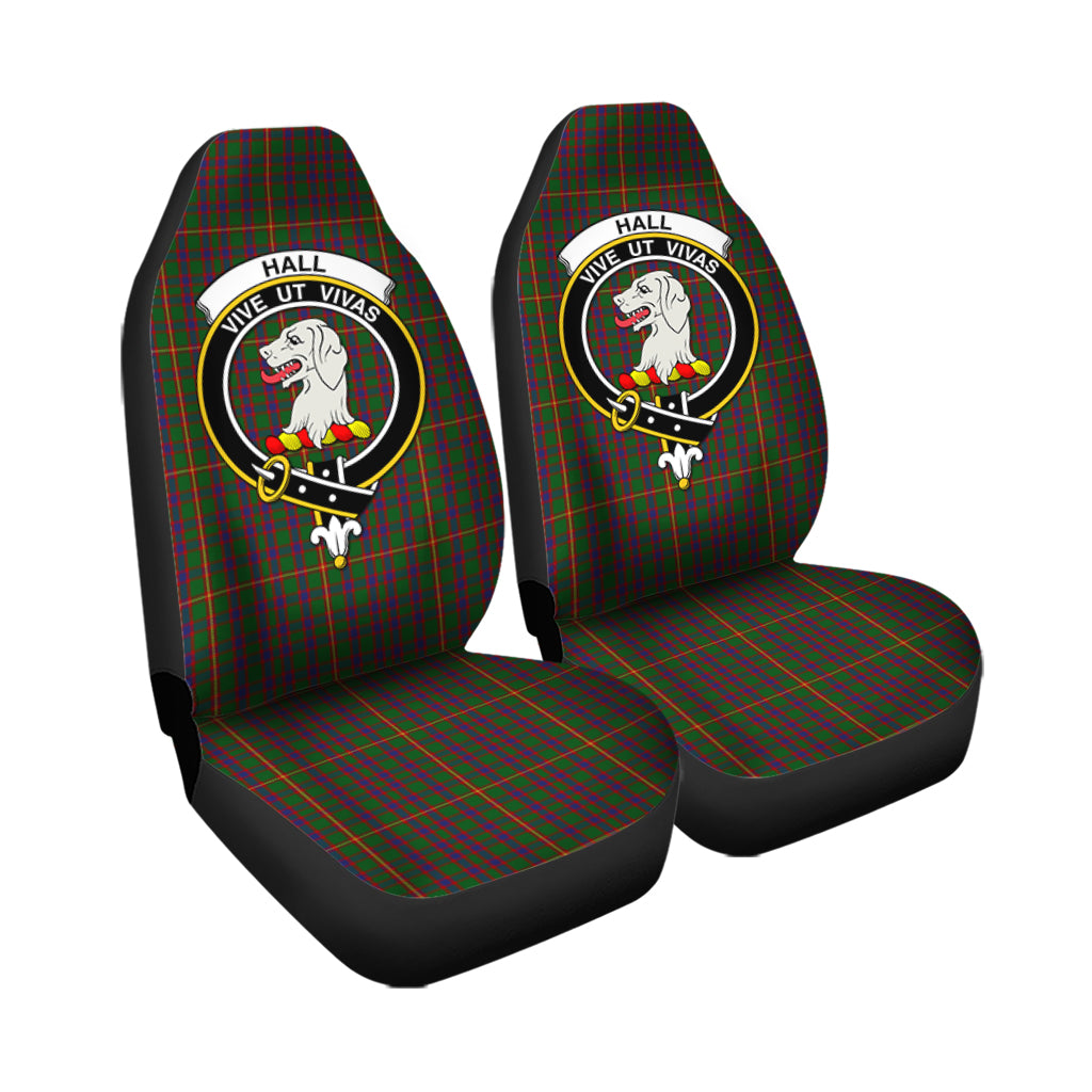 Hall Tartan Car Seat Cover with Family Crest - Tartanvibesclothing
