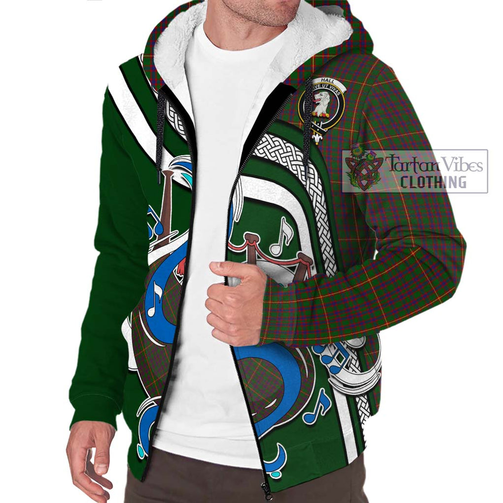 Hall Tartan Sherpa Hoodie with Epic Bagpipe Style Unisex - Tartanvibesclothing Shop