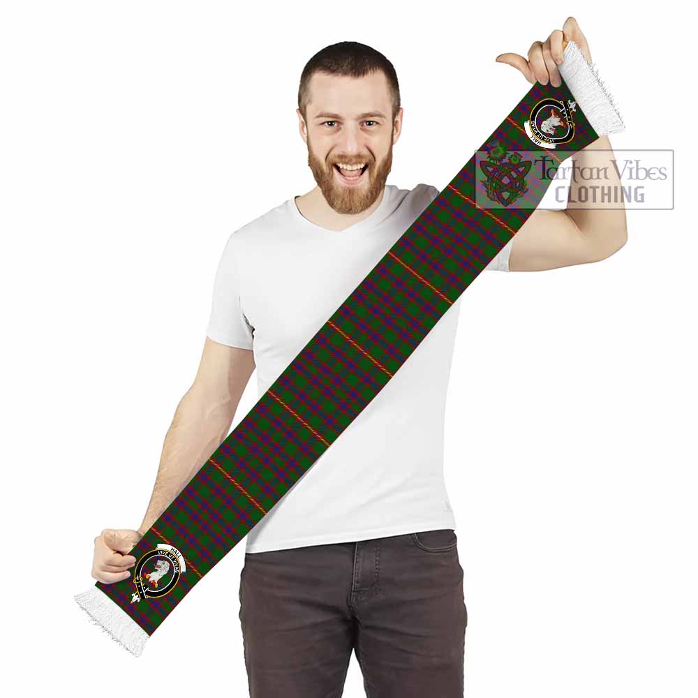 Hall Tartan Ruffneck Scarf with Family Crest - Tartan Vibes Clothing