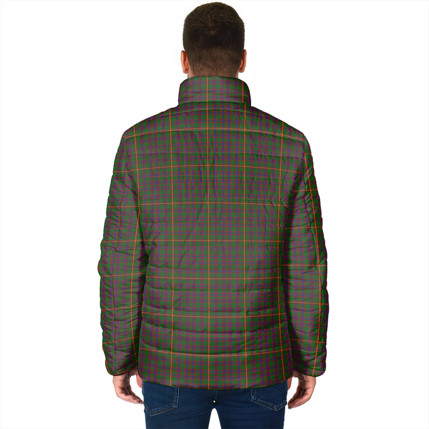 Hall Tartan Padded Jacket with Family Crest - Tartan Vibes Clothing