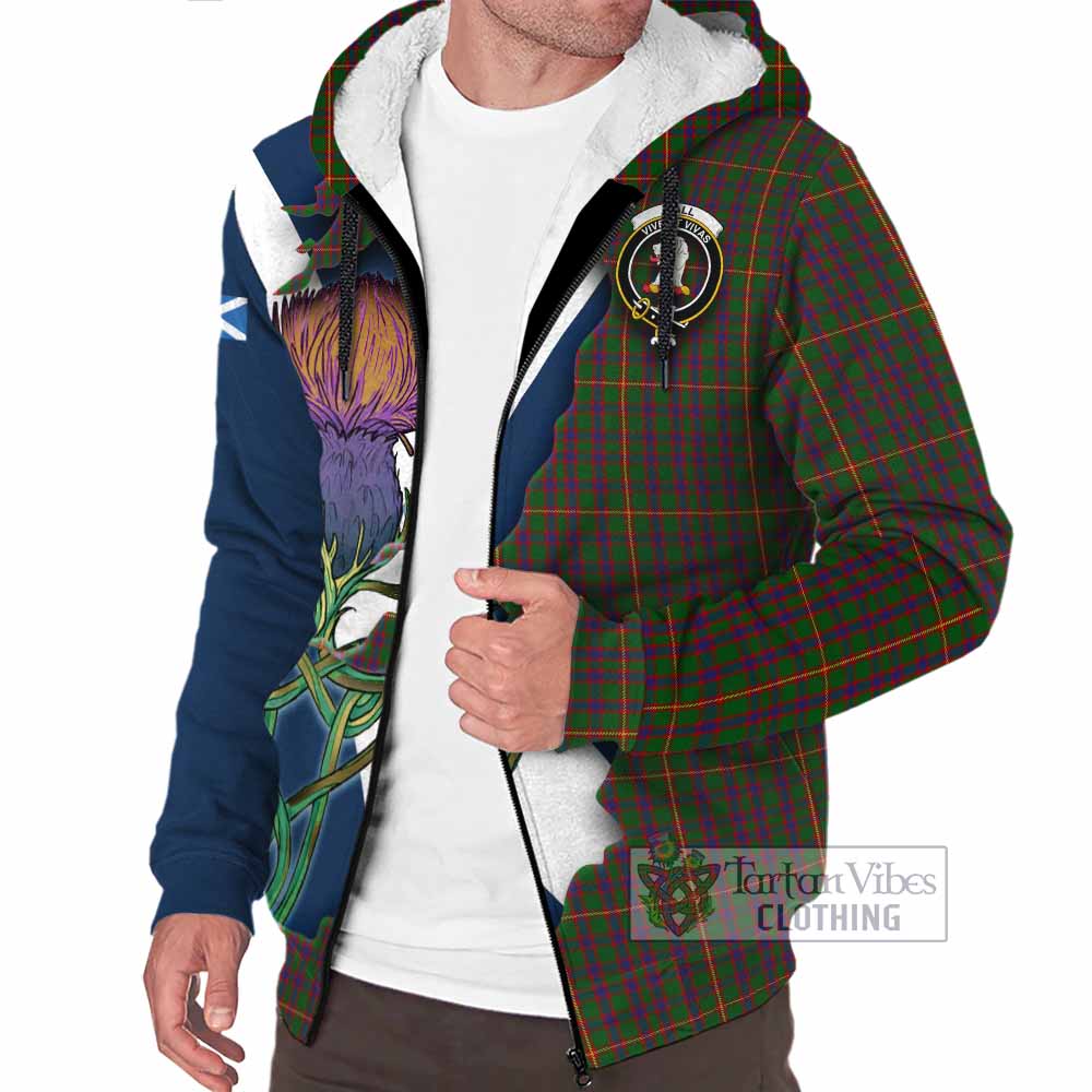 Tartan Vibes Clothing Hall Tartan Family Crest Sherpa Hoodie Scottish Thistle Celtic Inspired