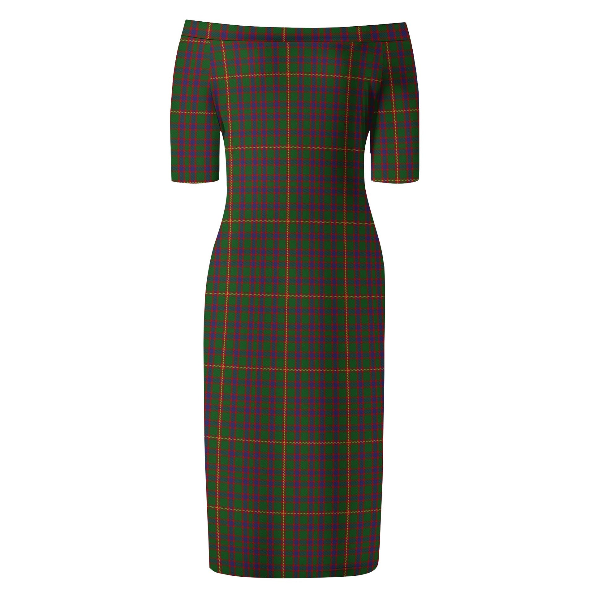 Hall Tartan Off Shoulder Lady Dress - Tartanvibesclothing