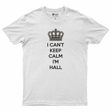 Hall Can't Keep Calm Men's T-Shirt White - Tartan Vibes Clothing