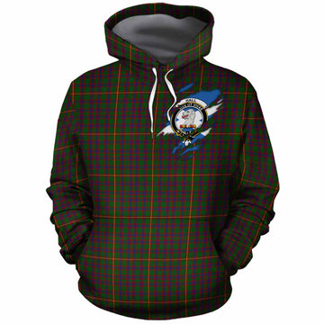 Hall Clan Crest In Me Tartan Cotton Hoodie Scotland Flag Style