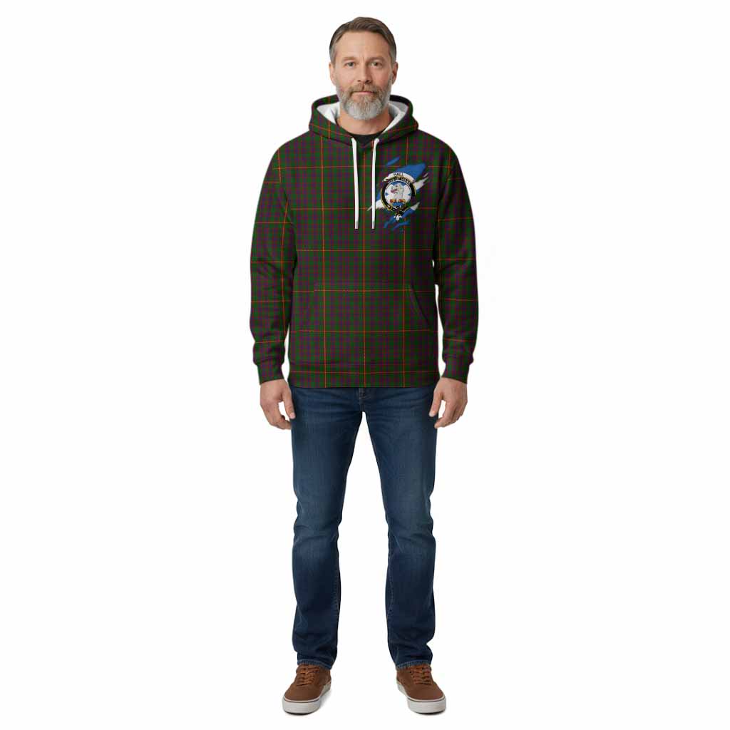 Hall Clan Crest In Me Tartan Cotton Hoodie Scotland Flag Style
