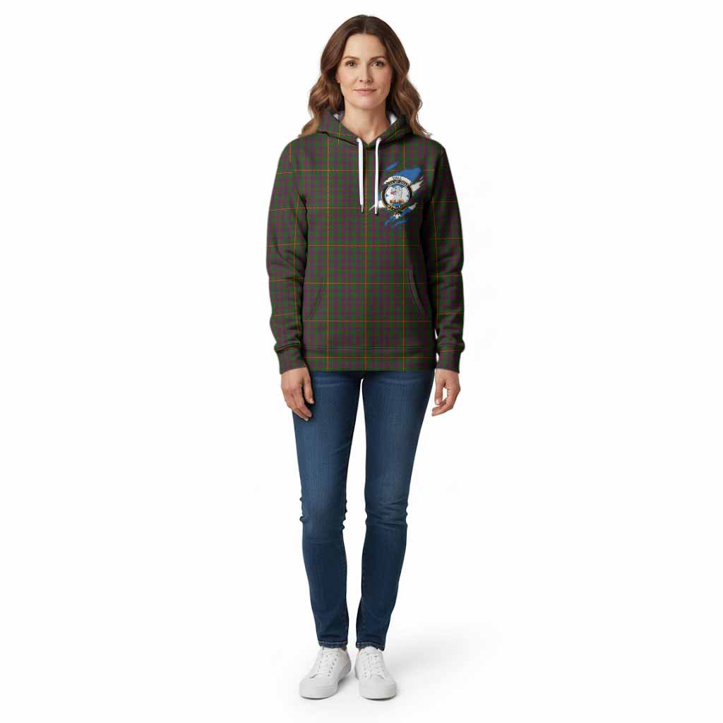 Hall Clan Crest In Me Tartan Cotton Hoodie Scotland Flag Style