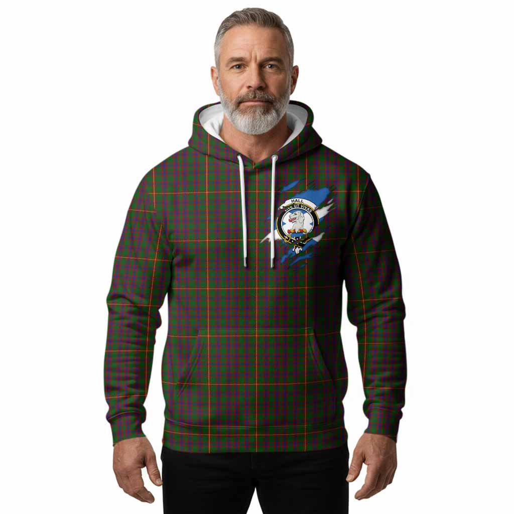 Hall Clan Crest In Me Tartan Hoodie Scotland Flag Style