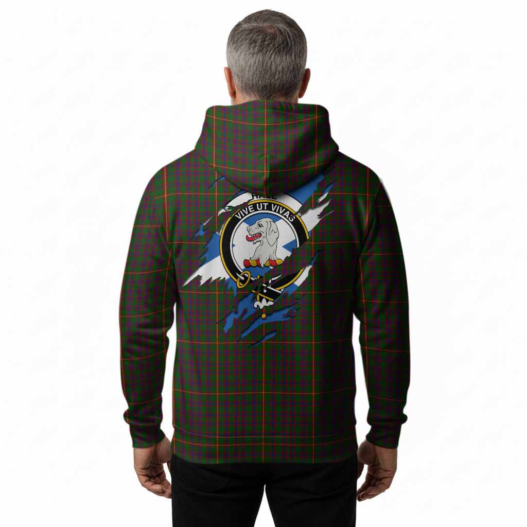 Hall Clan Crest In Me Tartan Hoodie Scotland Flag Style