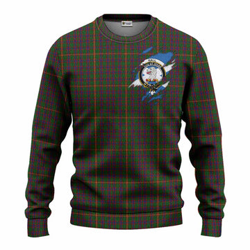 Hall Clan Crest In Me Tartan Knitted Sweater Scotland Flag Style