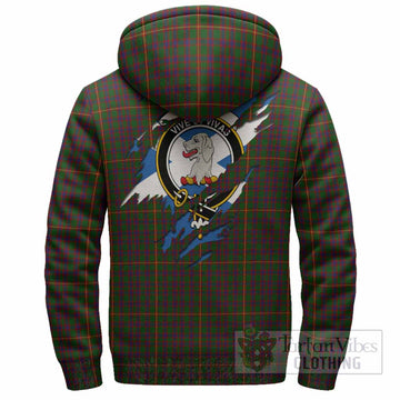 Hall Clan Crest In Me Tartan Sherpa Hoodie Scotland Flag Style