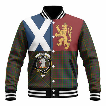Hall Crest Tartan Baseball Jacket with Lion Rampant Saltire Style