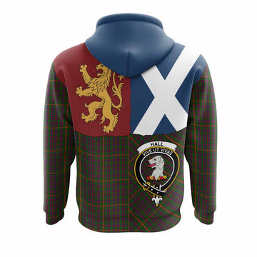 Hall Crest Tartan Hoodie with Lion Rampant Saltire Style