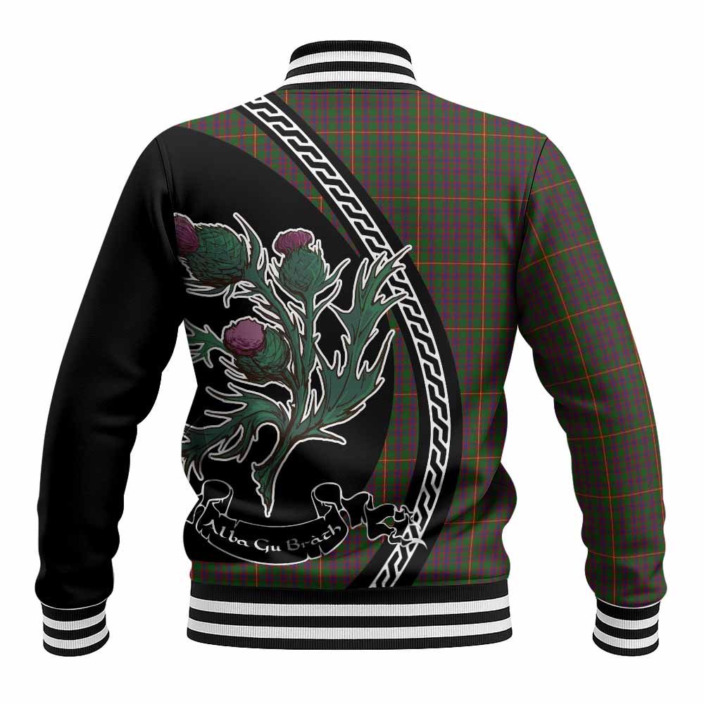 Hall Family Crest Tartan Baseball Jacket Alba Thistle Inspired - Tartan Vibes Clothing