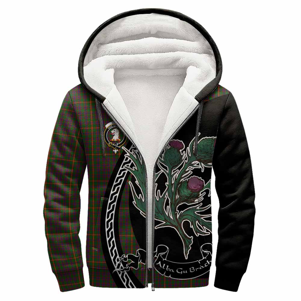 Hall Family Crest Tartan Sherpa Hoodie Alba Thistle Inspired - Tartan Vibes Clothing