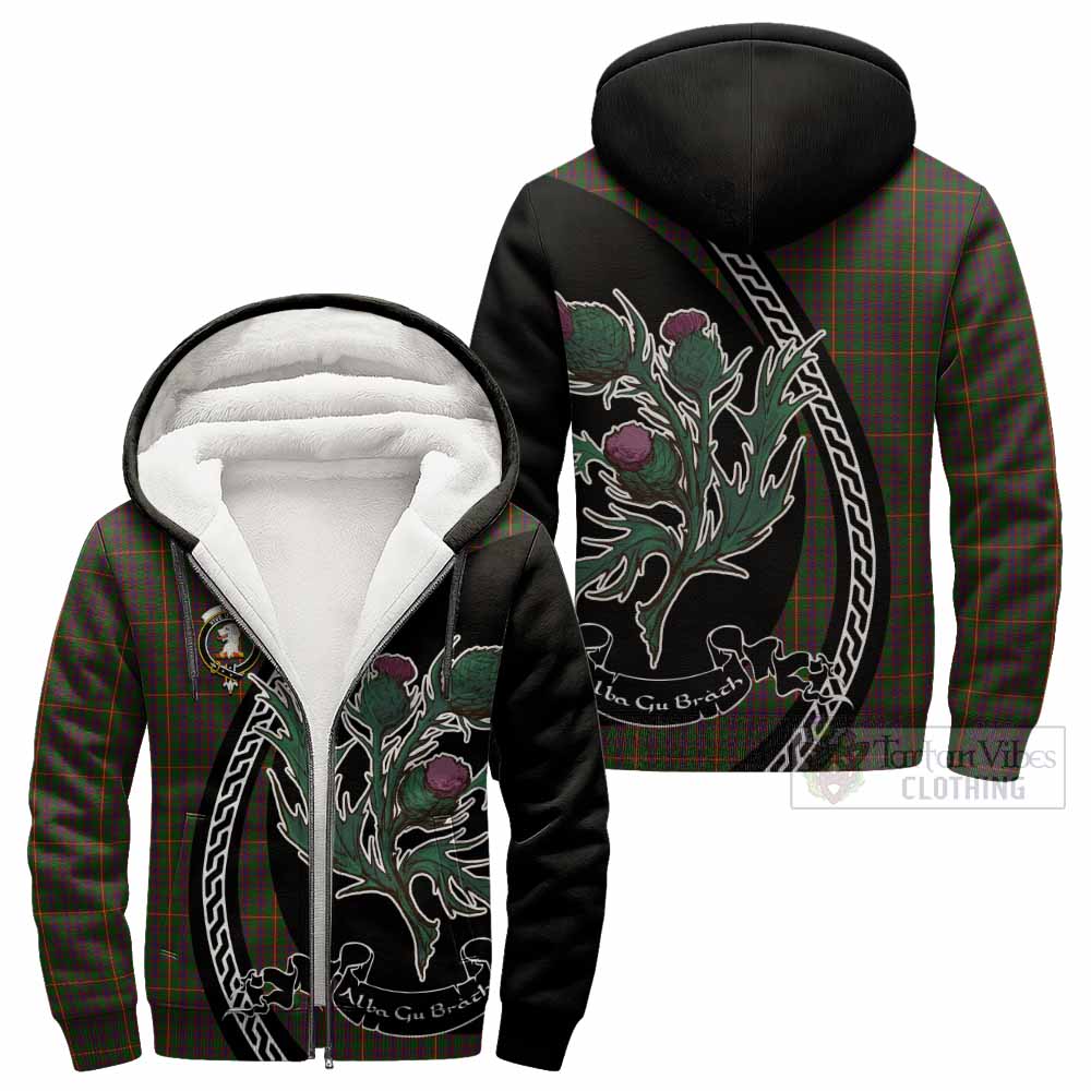 Hall Family Crest Tartan Sherpa Hoodie Alba Thistle Inspired - Tartan Vibes Clothing