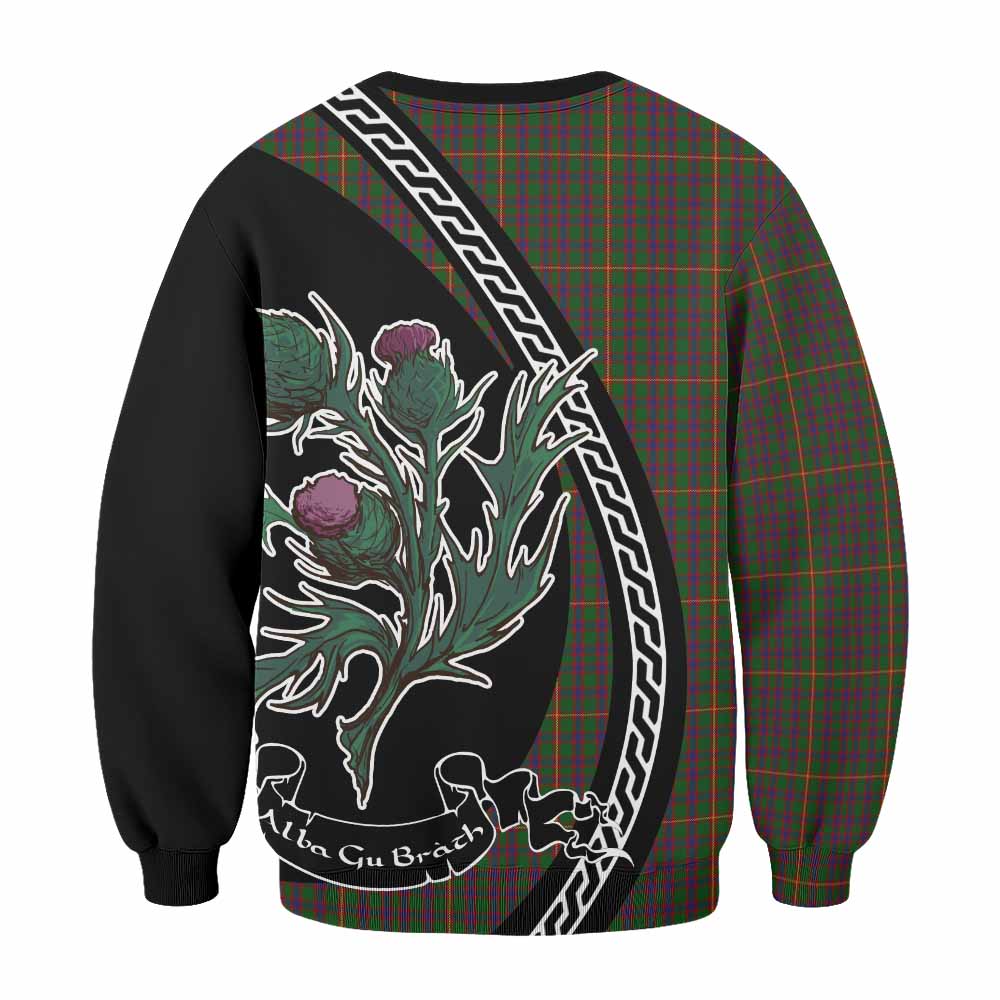 Hall Family Crest Tartan Sweatshirt Alba Thistle Inspired - Tartan Vibes Clothing