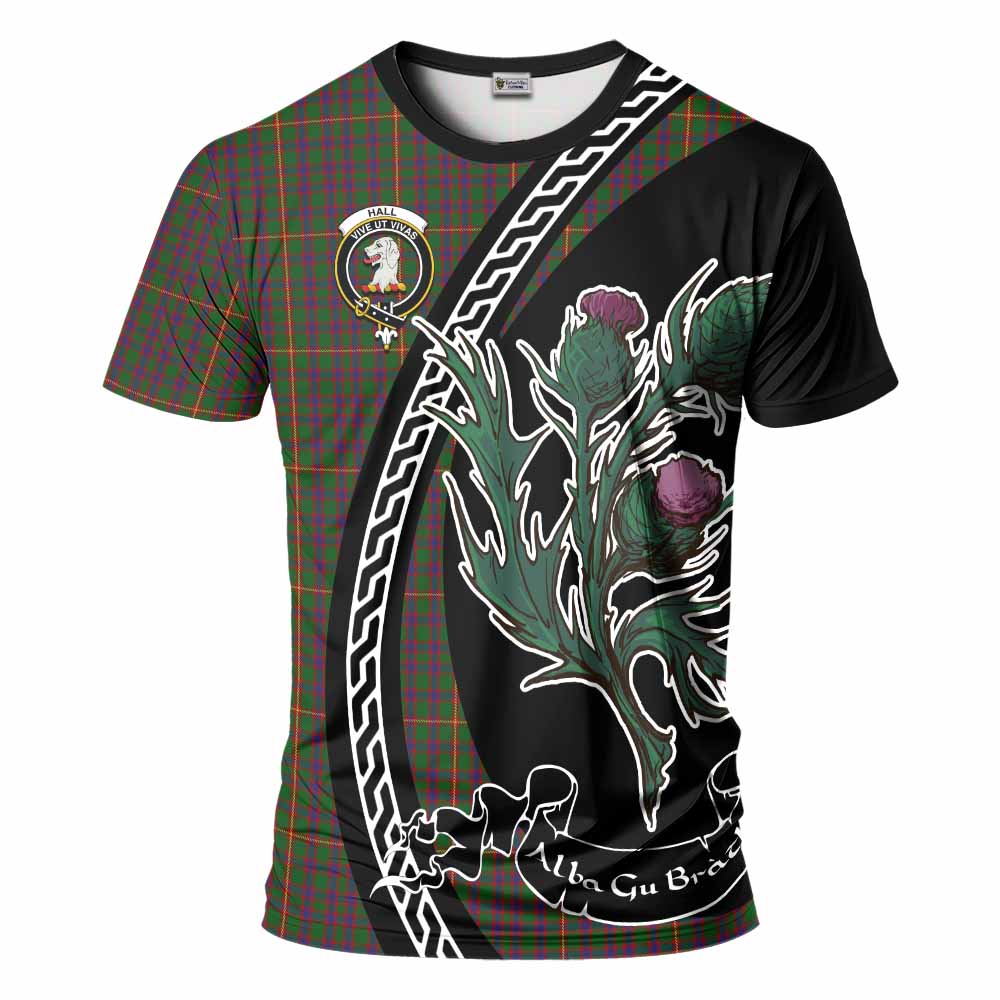 Hall Family Crest Tartan T-Shirt Alba Thistle Inspired - Tartan Vibes Clothing