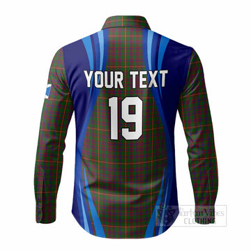 Hall Scotland Football Tartan Long Sleeve Button Shirts Lion Mascot Go Scottish