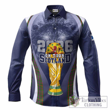 Hall Scotland Football Tartan Long Sleeve Button Shirts Scotland On Tour Trophy Style